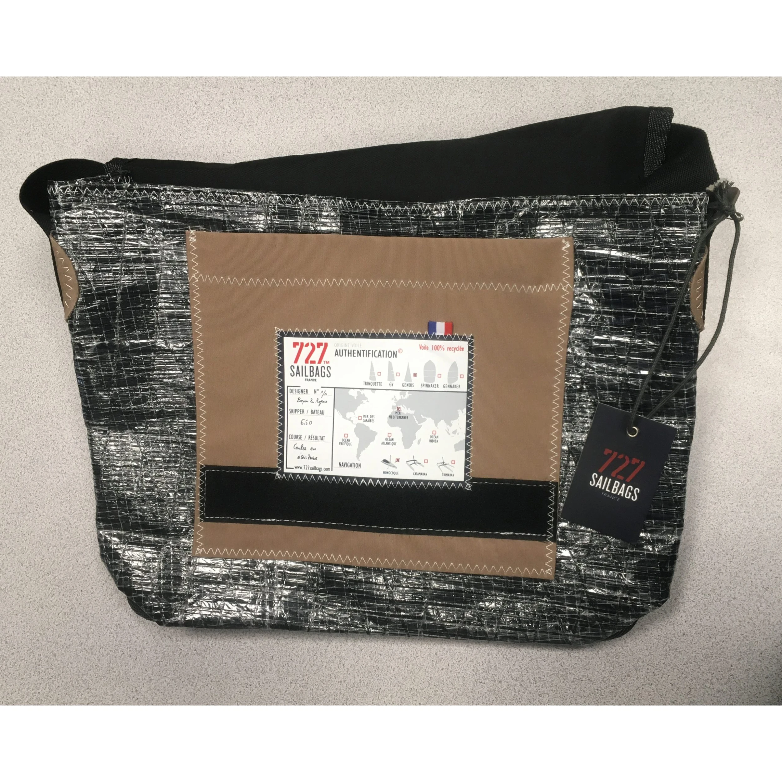 727 Sailbags Bill Satchel - Dark Acrylic 4 727 Sailbags Bill Satchel - Dark Acrylic - Image 2