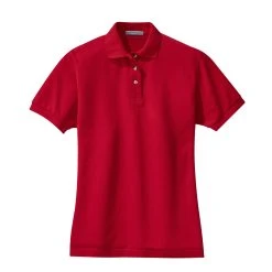 PORT AUTHORITY LADIES PIQUE KNIT POLO (L420) -Zhik Shop PAL420 RED