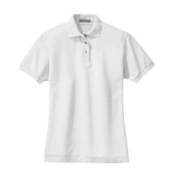 PORT AUTHORITY LADIES PIQUE KNIT POLO (L420) -Zhik Shop PAL420 WHT