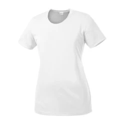 Sport-Tek Women's Competitor Short Sleeve Tee (LST350) -Zhik Shop STKLST350WhiteFlatFront 337W