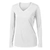 Women's Sport Tek Competitor V-Neck Longsleeve Tee (ST353L) -Zhik Shop STKLST353 WHT