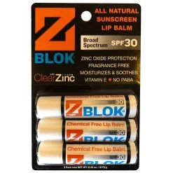 Z Blok 3-Pack .15 Oz. Lip Balm Sunscreen (2)